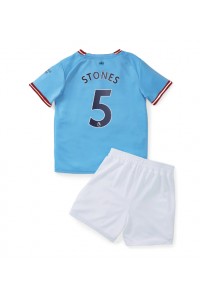 Manchester City John Stones #5 Babyklær Hjemme Fotballdrakt til barn 2022-23 Korte ermer (+ Korte bukser)